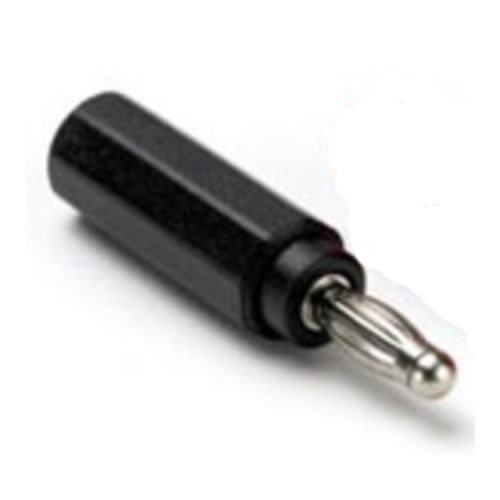 Adaptadores macho negro de 4 mm. (TA016) (A)