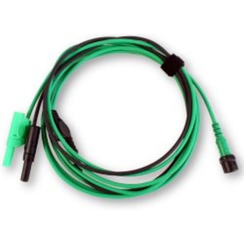 Cable coaxial verde 3 m (TA127), toma BNC a 4mm (A)