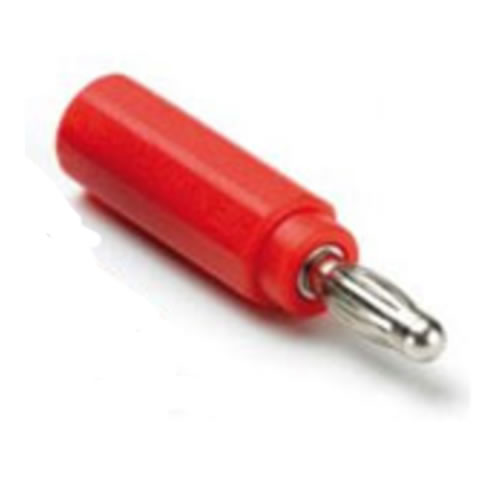 Adaptadores macho rojo de 4 mm. (TA017) (A)