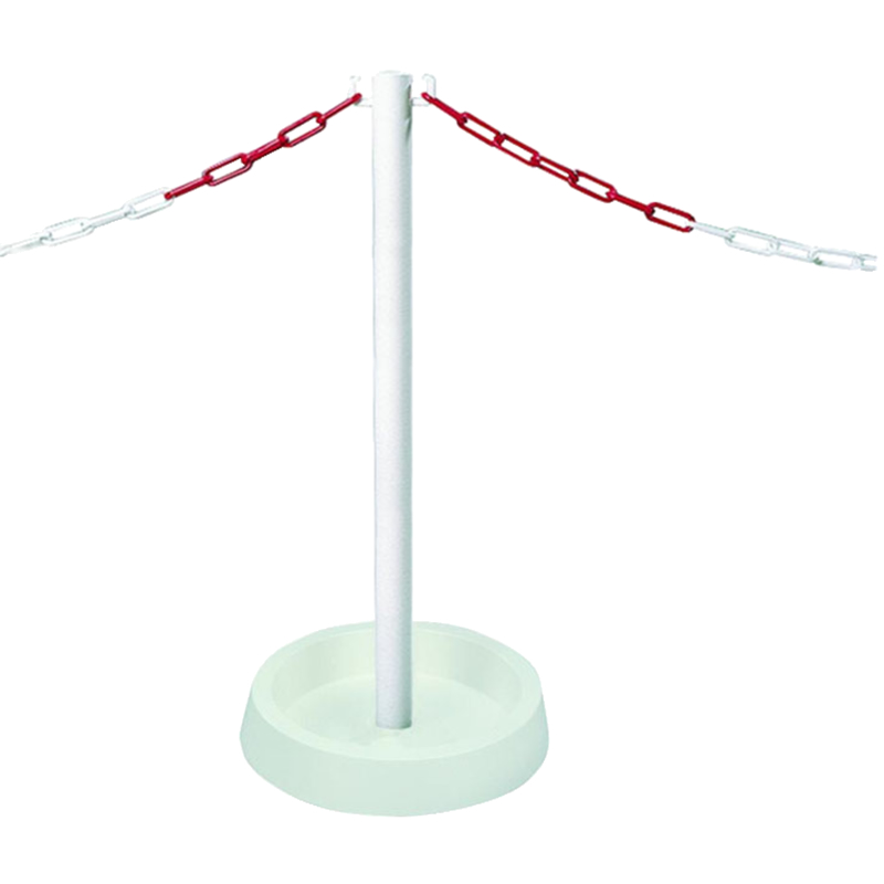 Poste de delimitación abatible con base